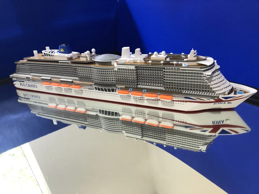 Tàu du lịch P&O Cruise Ship Iona (tỉ lệ 1:500) – in nhiều phần, đa màu - Image 3