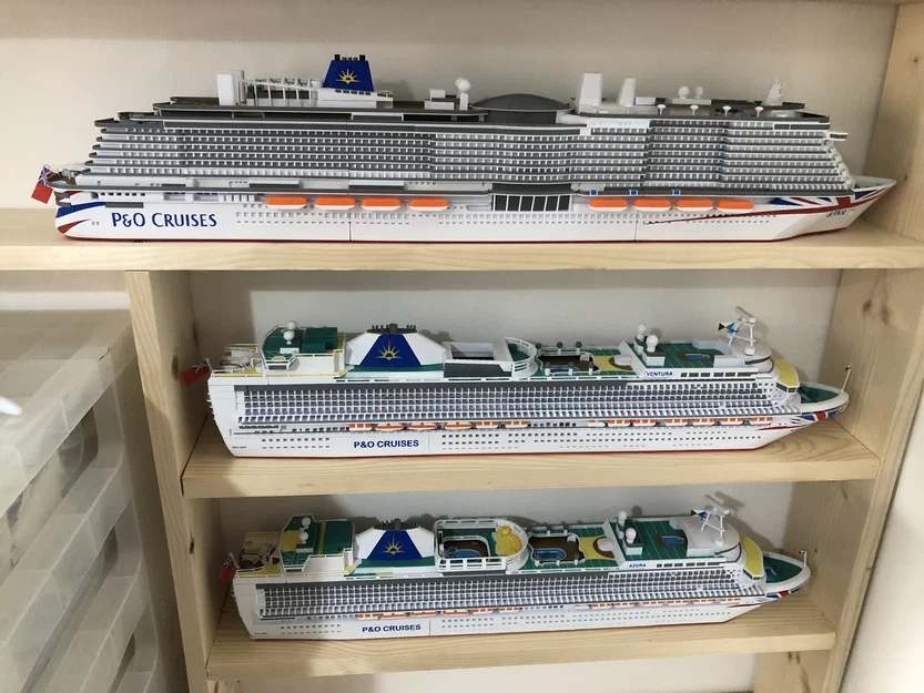 Tàu du lịch P&O Cruise Ship Iona (tỉ lệ 1:500) – in nhiều phần, đa màu - Image 6
