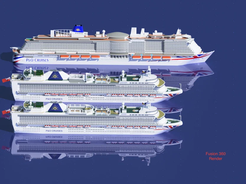 Tàu du lịch P&O Cruise Ship Iona (tỉ lệ 1:500) – in nhiều phần, đa màu - Image 11
