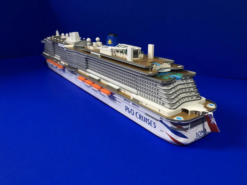 Tàu du lịch P&O Cruise Ship Iona (tỉ lệ 1:500) – in nhiều phần, đa màu - Image 16