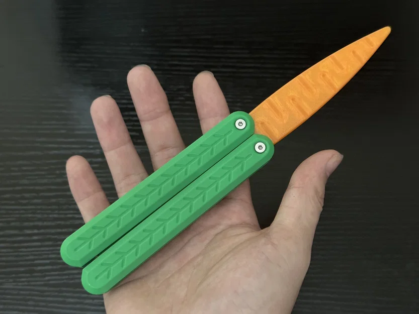 Dao bướm Cà rốt (bản dài) - Carrot Balisong (Long model) - Image 1
