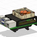 Ngàm gắn quạt Raspberry Pi 4 Noctua 40mm + Step File - Thumbnail 1