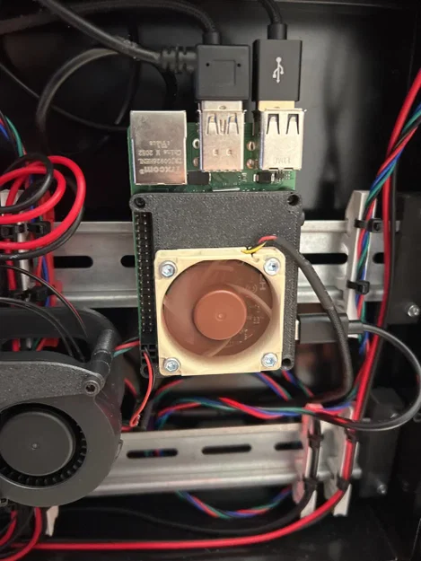 Ngàm gắn quạt Raspberry Pi 4 Noctua 40mm + Step File - Image 2
