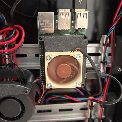 Ngàm gắn quạt Raspberry Pi 4 Noctua 40mm + Step File