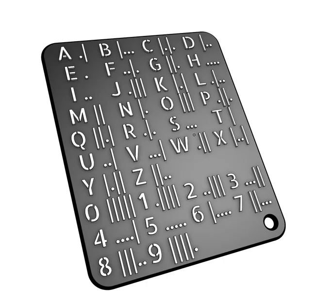 Thẻ Bảng Tra Mã Morse (Gọn & Chống Thời Tiết) - Image 1