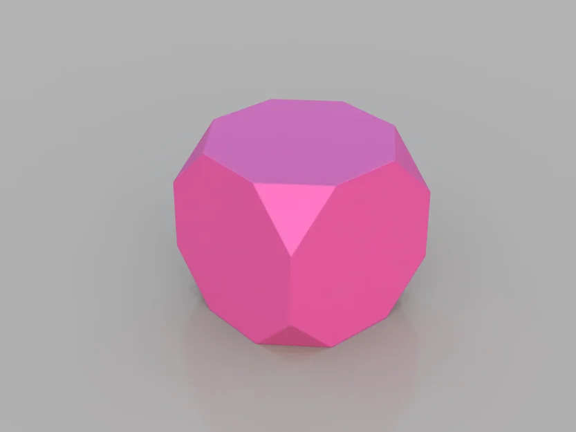 Low Poly Spheres: Truncated Cube (Khối lập phương cắt cụt) - Image 1