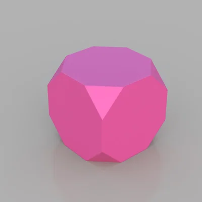 Low Poly Spheres: Truncated Cube (Khối lập phương cắt cụt)