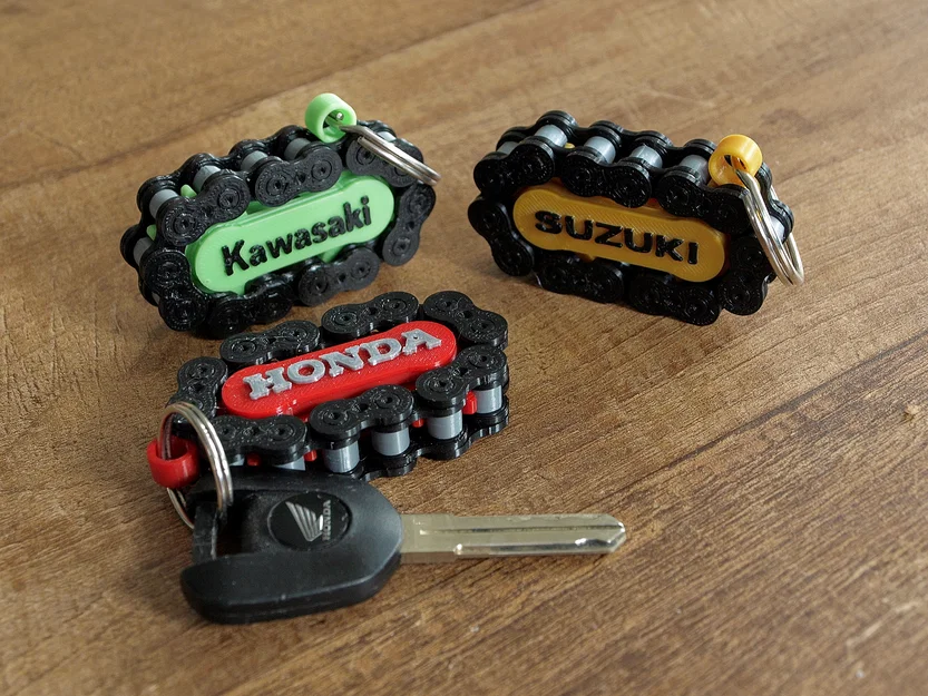 Móc Khóa Xích Con Lăn Xe Máy (Motorcycle Roller Chain Key Ring) - Image 1