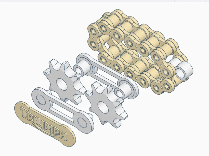 Móc Khóa Xích Con Lăn Xe Máy (Motorcycle Roller Chain Key Ring) - Image 6