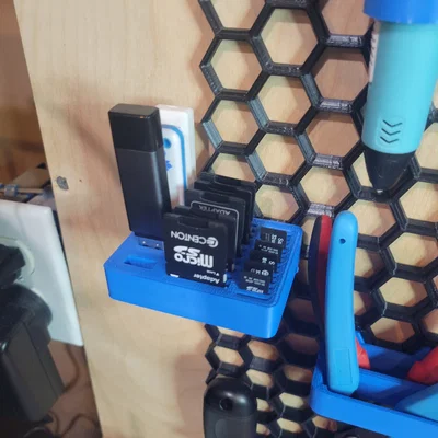 Giá lưu trữ USB, SD và Micro SD cho Honeycomb Storage Wall (HSW)