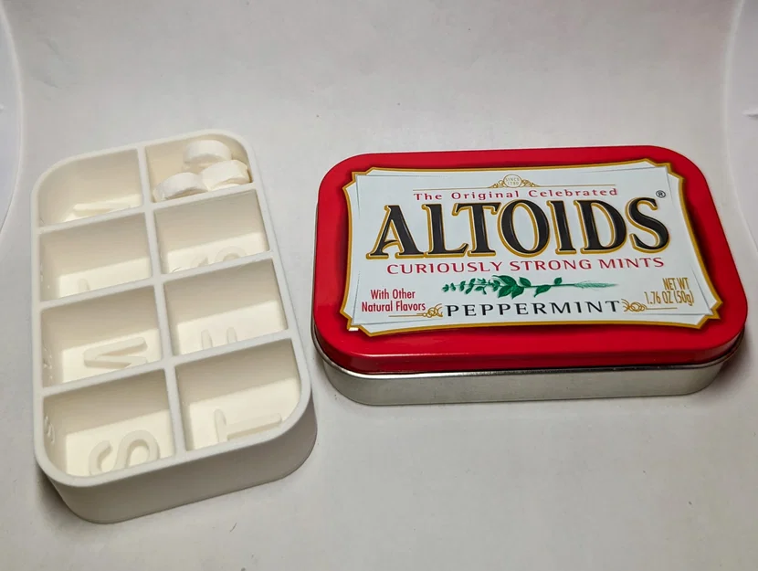 Khay chia hộp Altoids đựng thuốc theo tuần – vách mỏng (Thin Wall Divider) - Image 1