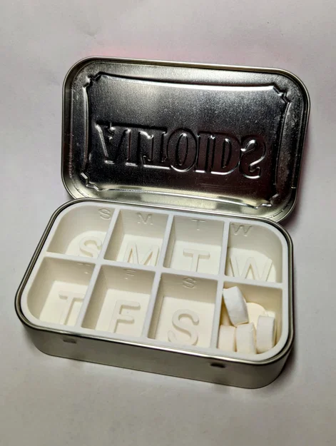 Khay chia hộp Altoids đựng thuốc theo tuần – vách mỏng (Thin Wall Divider) - Image 2