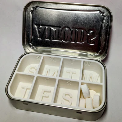 Khay chia hộp Altoids đựng thuốc theo tuần – vách mỏng (Thin Wall Divider)