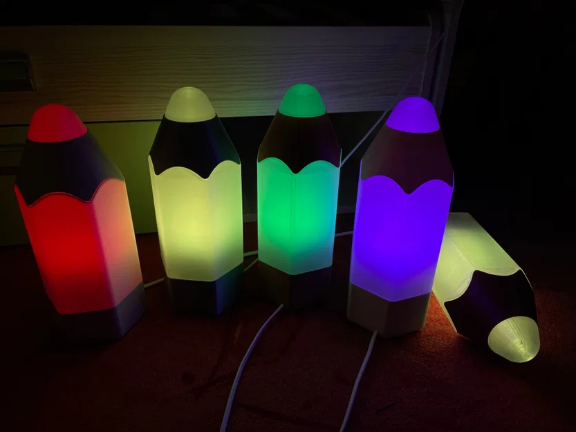 Đèn bút chì nhiều màu (Colorful pencil lamp) - Image 1