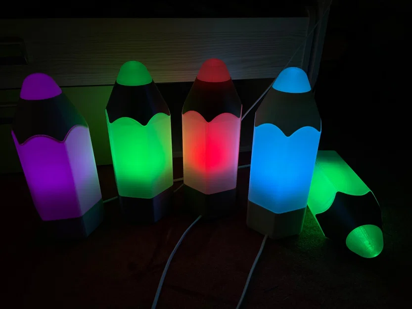 Đèn bút chì nhiều màu (Colorful pencil lamp) - Image 3