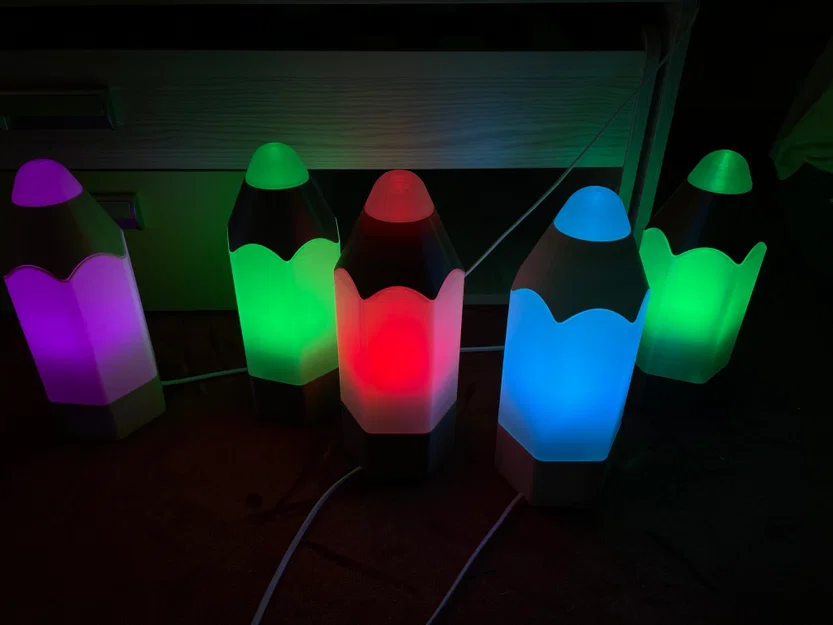 Đèn bút chì nhiều màu (Colorful pencil lamp) - Image 6