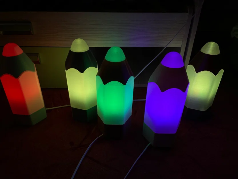 Đèn bút chì nhiều màu (Colorful pencil lamp) - Image 8