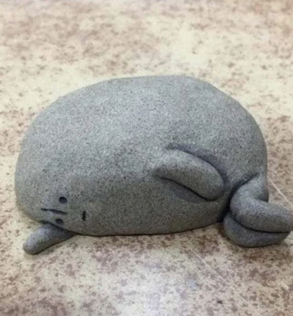 Mô hình Sad Pet Rock Meme 3D trang trí bàn làm việc cực chất - Image 1