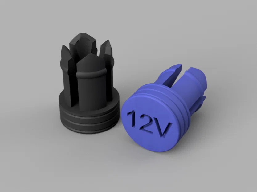 Nắp che cổng sạc 12V cho ô tô, xe máy và máy kéo - Tự in 3D - Image 1