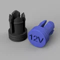 Nắp che cổng sạc 12V cho ô tô, xe máy và máy kéo - Tự in 3D - Thumbnail 1