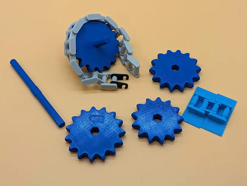 Chain & Sprocket – Print-in-Place, Tùy biến theo ý (Customizable) - Image 2