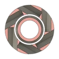Bearing ống PTFE (608) in 3D – PTFE Tube Bearing (608) - Thumbnail 4