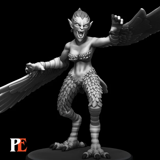 Mô hình Harpy: Tượng 3D sinh vật huyền thoại cho D&D - Image 1