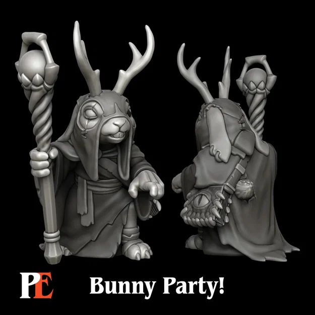 Mô hình in 3D Bunny Warlock cho game Dungeons & Dragons - Image 1