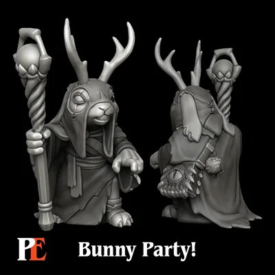 Mô hình in 3D Bunny Warlock cho game Dungeons & Dragons