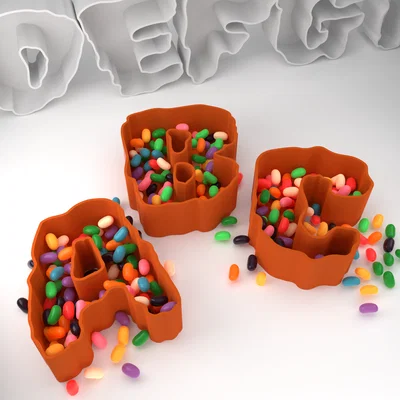 Bộ chữ cái bát đựng kẹo Halloween (Halloween candy bowl letters)
