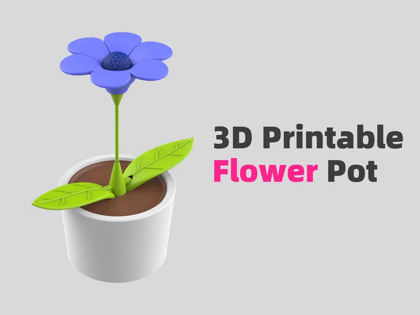 Chậu hoa in 3D (3D Printable Flower Pot) - Image 1
