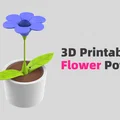 Chậu hoa in 3D (3D Printable Flower Pot) - Thumbnail 1