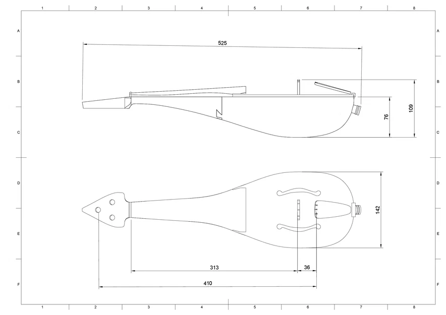Alto Rebec – Mô hình nhạc cụ in 3D (Soundplate thay đổi được) - Image 9