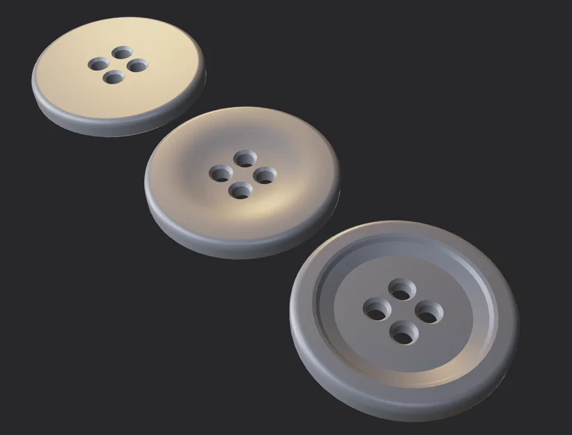 Bộ mẫu nút áo (Simple Buttons) in 3D đơn giản và đa năng - Image 1