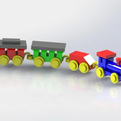 Tàu Đồ Chơi Tỉ Lệ Dollhouse với Bánh Xe Quay Được!