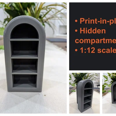 Tủ sách bí mật (print-in-place, ngăn ẩn)