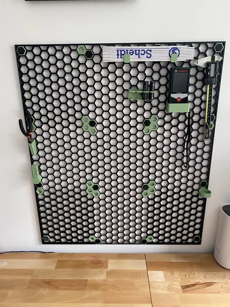 Tường treo dụng cụ tổ ong (Honeycomb Storage Wall) cho xưởng in 3D - Image 1