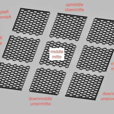 Tường treo dụng cụ tổ ong (Honeycomb Storage Wall) cho xưởng in 3D