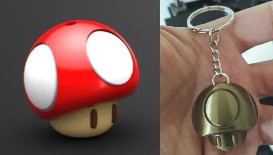 Móc Khóa Nấm Mario (Mushroom Mario Keychain) - Image 1