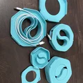 Cuộn dây cáp in liền khối: bản lề chắc, latch dễ mở, CAD parametric, treo pegboard - Thumbnail 1