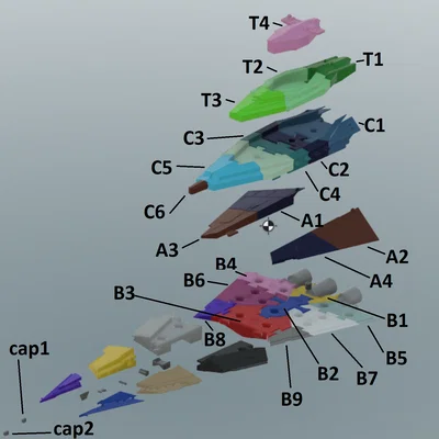 Tàu Resurgent-class Star Destroyer – tỉ lệ 1:3000