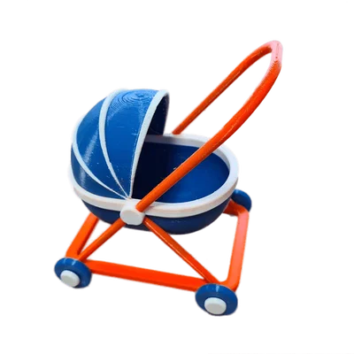 Mô hình xe đẩy em bé mini - Đồ chơi in 3D dễ thương cho bé