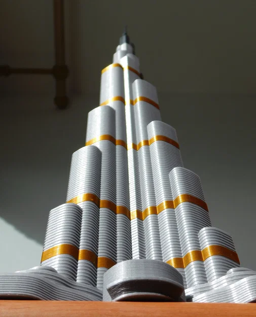 Burj Khalifa cao 828mm, siêu chi tiết, tỷ lệ 1:1000 – 3D model - Image 1