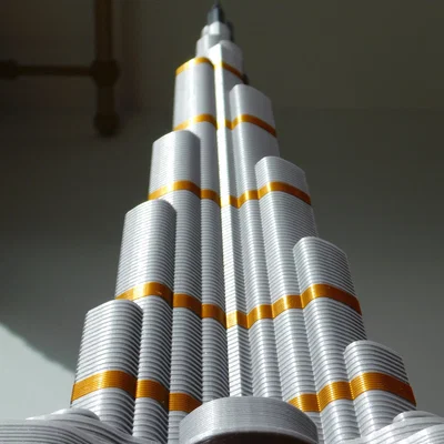 Burj Khalifa cao 828mm, siêu chi tiết, tỷ lệ 1:1000 – 3D model