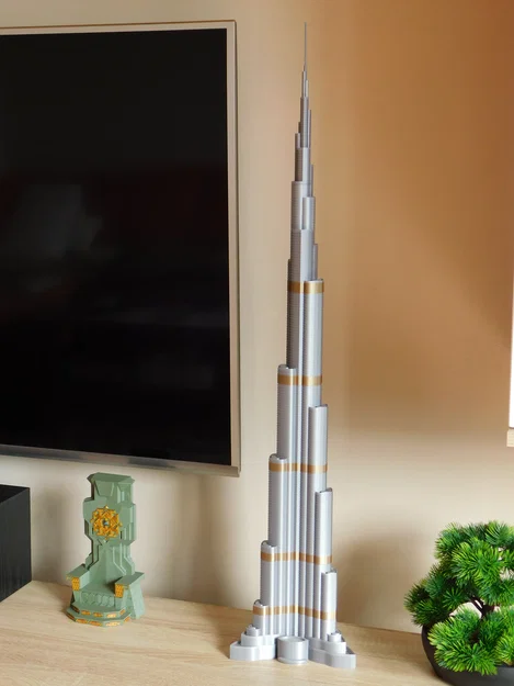 Burj Khalifa cao 828mm, siêu chi tiết, tỷ lệ 1:1000 – 3D model - Image 3