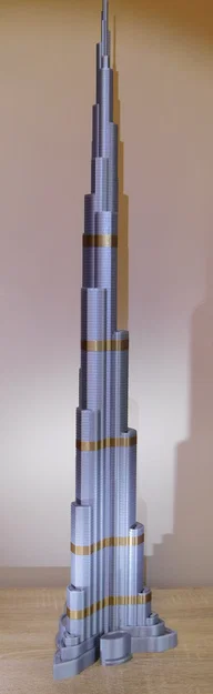 Burj Khalifa cao 828mm, siêu chi tiết, tỷ lệ 1:1000 – 3D model - Image 6