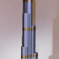 Burj Khalifa cao 828mm, siêu chi tiết, tỷ lệ 1:1000 – 3D model - Thumbnail 6