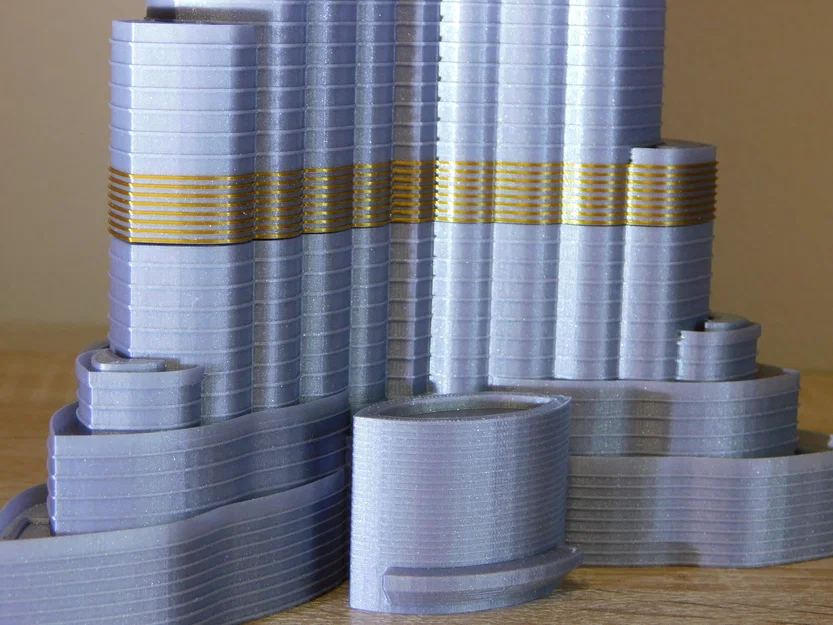 Burj Khalifa cao 828mm, siêu chi tiết, tỷ lệ 1:1000 – 3D model - Image 8