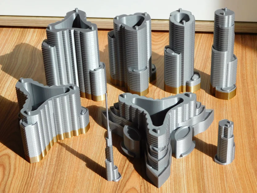Burj Khalifa cao 828mm, siêu chi tiết, tỷ lệ 1:1000 – 3D model - Image 9