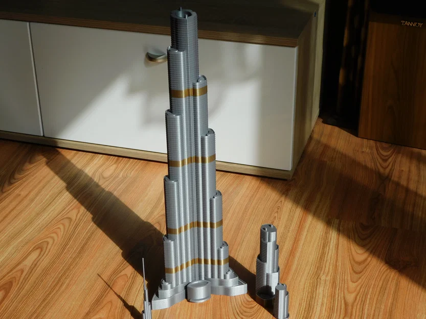 Burj Khalifa cao 828mm, siêu chi tiết, tỷ lệ 1:1000 – 3D model - Image 12